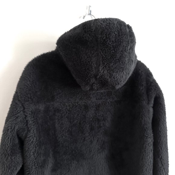 Uniqlo Black Polyester Hood Zip Pockets Teddy Jacket S - Picture 5 of 9